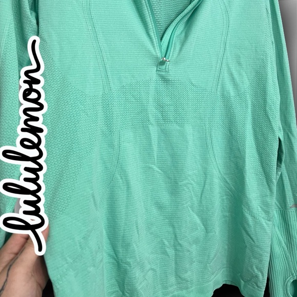 Lululemon Run: Swiftly Tech 1/2 Zip HMEN Heathered Menthol 78592 - Picture 4 of 6